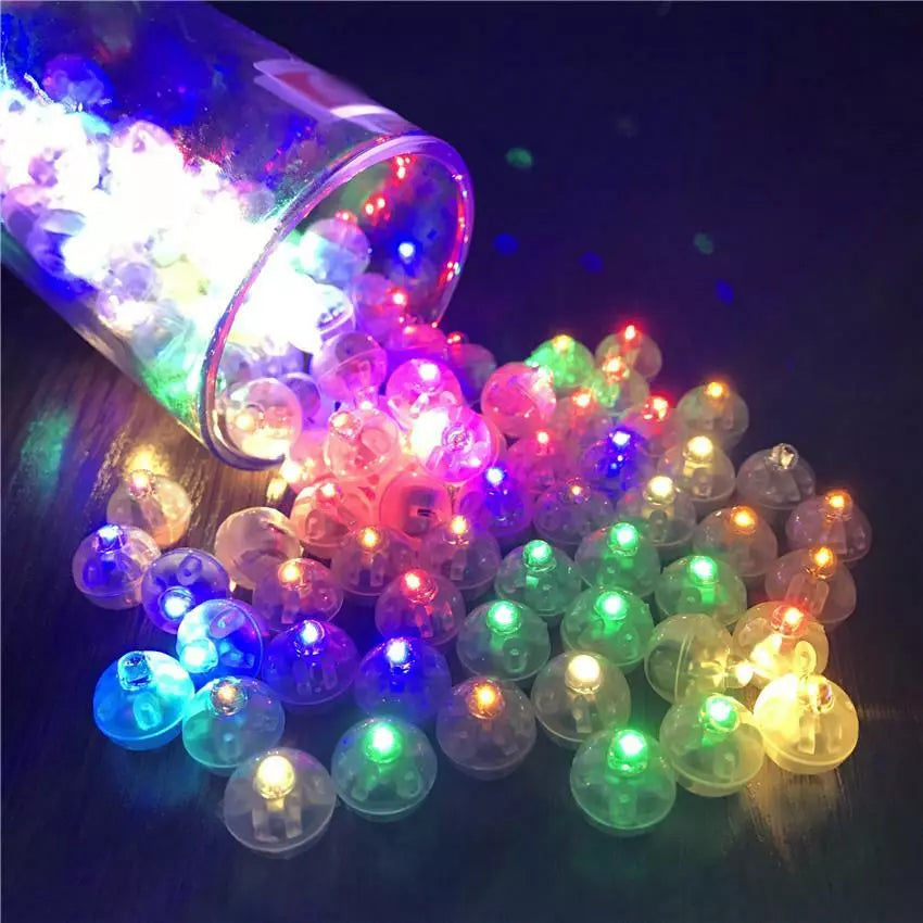 50 Piece Set LED Ball Lamps Balloon Lights Paper Lantern Party Wedding Festival