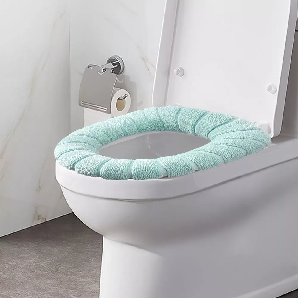 Soft Bathroom Toilet Seat Cover Pad Cushion Closestool Warmer Cover Mat Washable