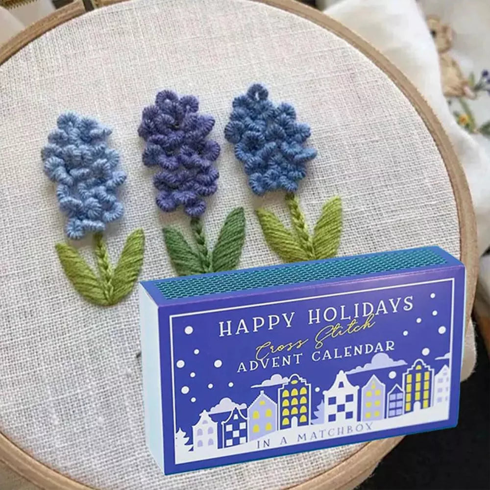 Christmas Cross Stitch Advent Calendar Countdown Advent Calendar Embroidery Kit~