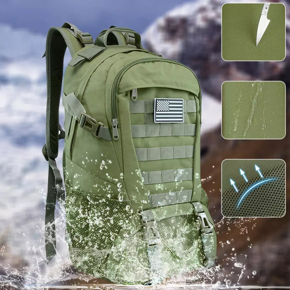 Tactical Backpack for Men Hiking Day Pack Molle Military Rucksack Waterproof ...