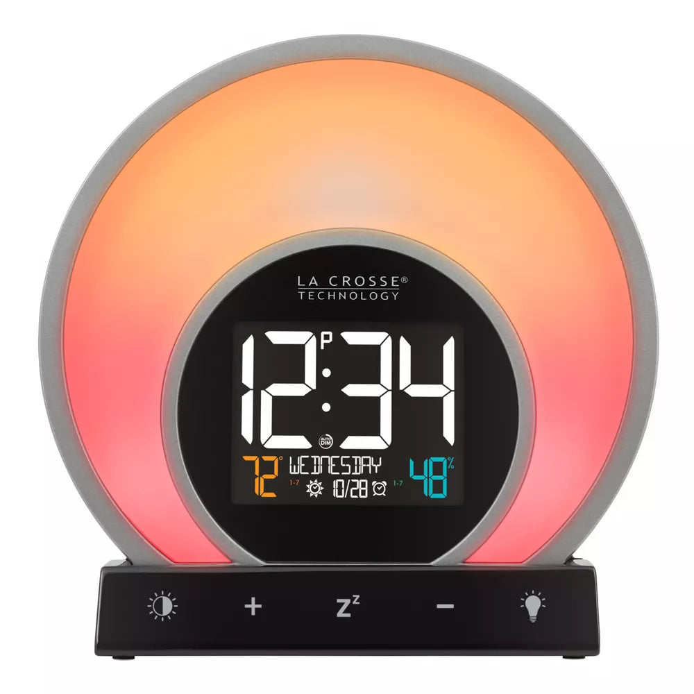 C79141 La Crosse Technology Soluna Mood Light Digital Alarm Clock with USB Port