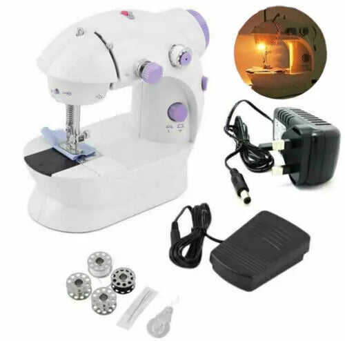 Mini Desktop Electric Sewing Machine Portable 2 Speed Held Household Tailor US