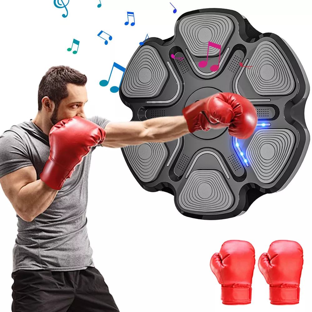 Music Boxing Machine With Gloves Bluetooth Musical Punching Target Trainer G3F0