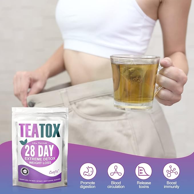 Flat Tummy Detox Tea Flat Tummy Beauty 28 Day Teatox Weight Loss Tea