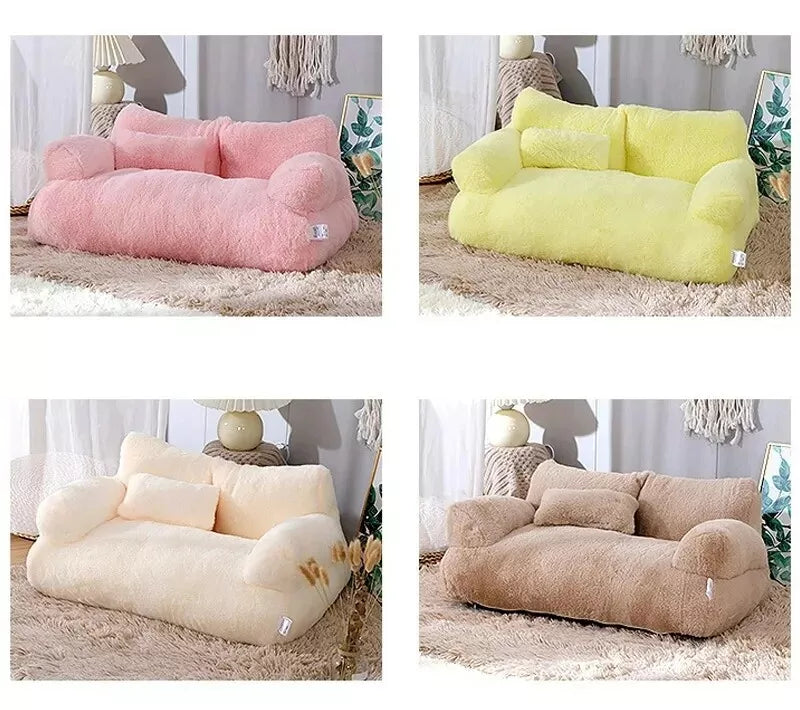 Luxury Cat Bed Sofa Winter Warm Plush Cat Nest Pet Bed for Small Medium Dogs