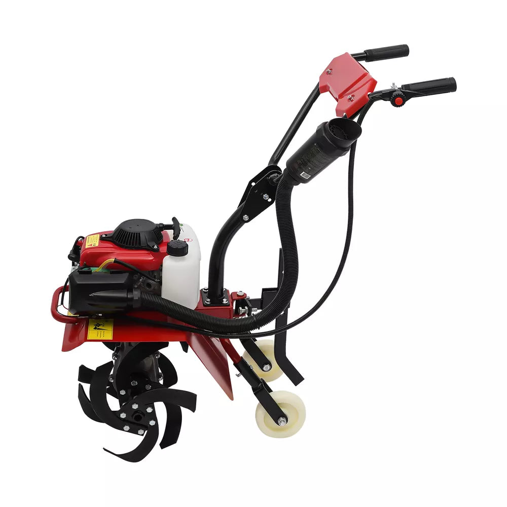 63cc 4-Stroke Gas Power Mini Tiller Cultivator Clearance