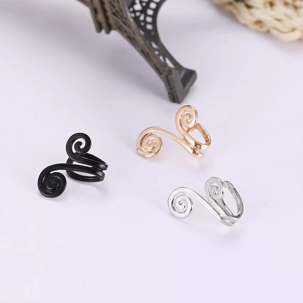 2PCS Zunis Acupressure Slimming Earrings Ear Cuff Clip Non Piercing Weight Loss