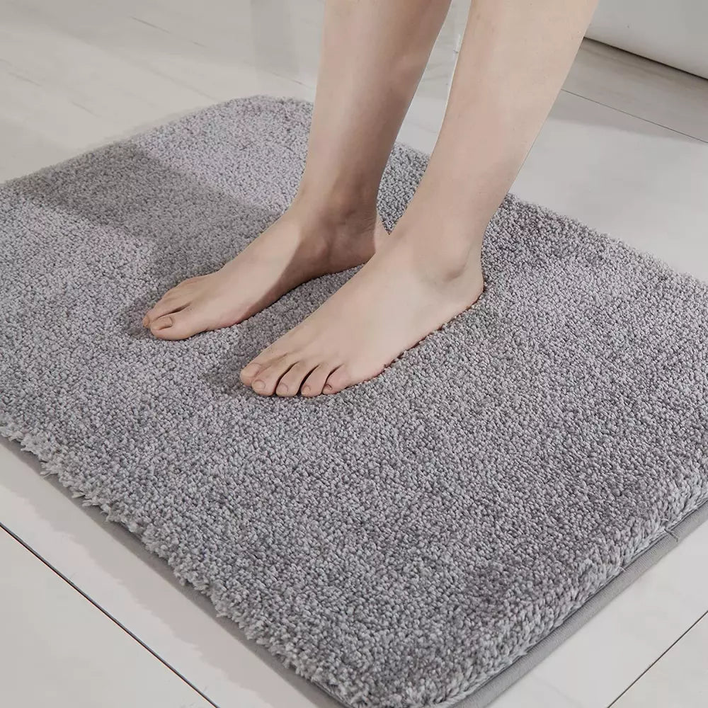 Alfombra de baño lanuda antideslizante de 20x32 pulgadas lavable a máquina