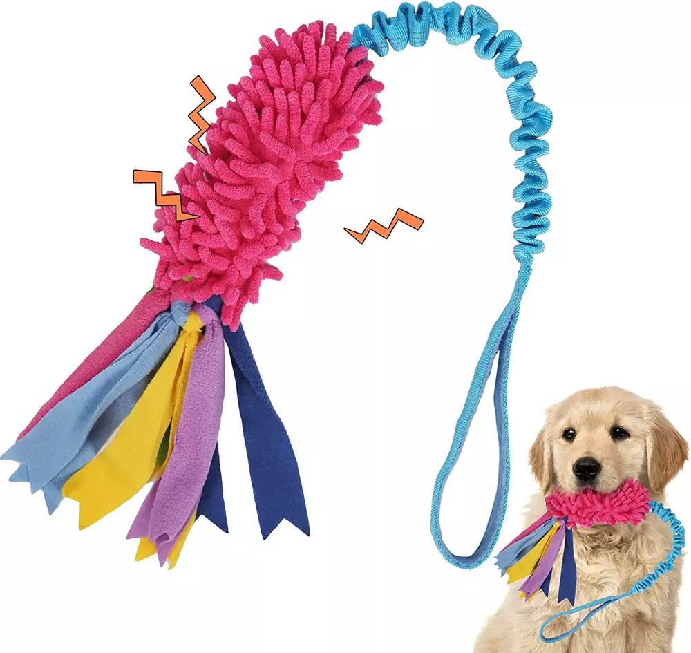 Dog Tug Toy,Dog Toys for Aggressive Chewers Dog Rope Toy with Strong Squeak - Ea