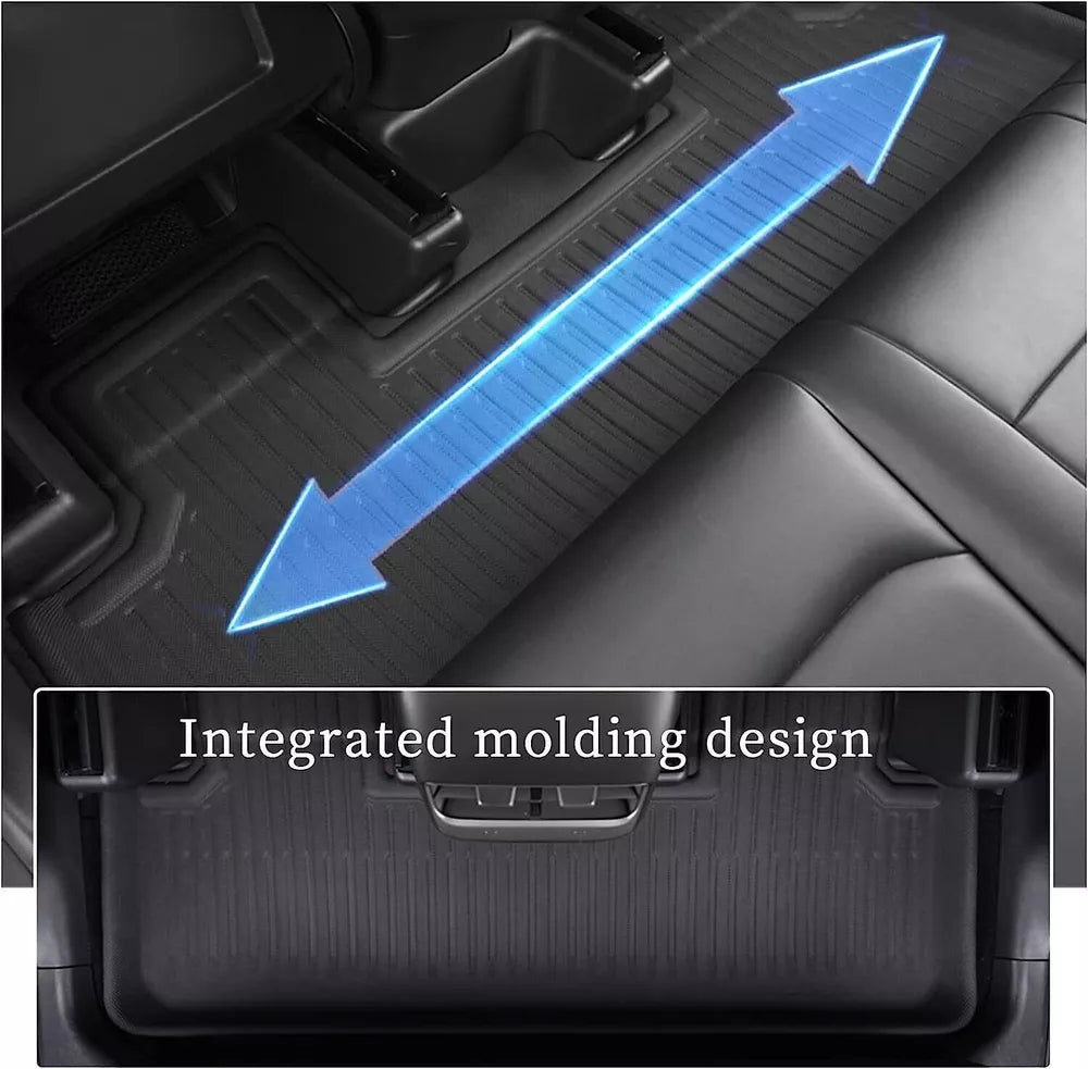 No Logo 3D Maxpider For 2021-2024 Tesla Model Y All Weather Floor Mat Set Black