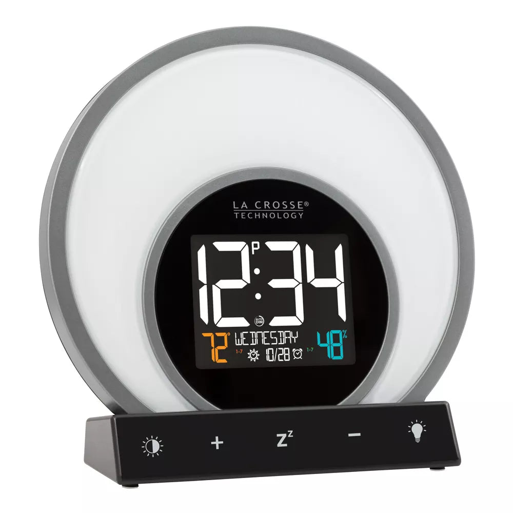 C79141 La Crosse Technology Soluna Mood Light Digital Alarm Clock with USB Port