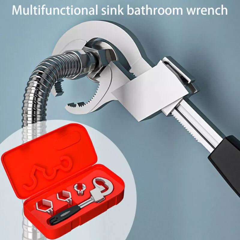 Adjustable Multifunction Double-ended Wrench Large Opening For Water Pipe Repair