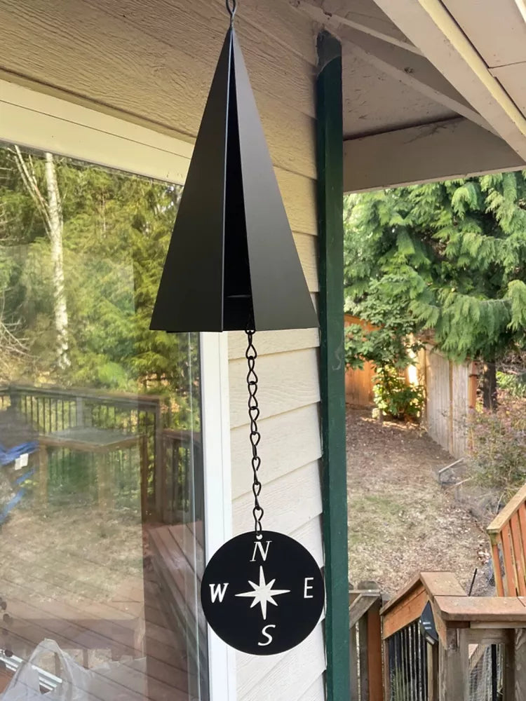 3 Tone Wind Chime Compass design Bell Wind Catcher Garden Barn Decor Gift