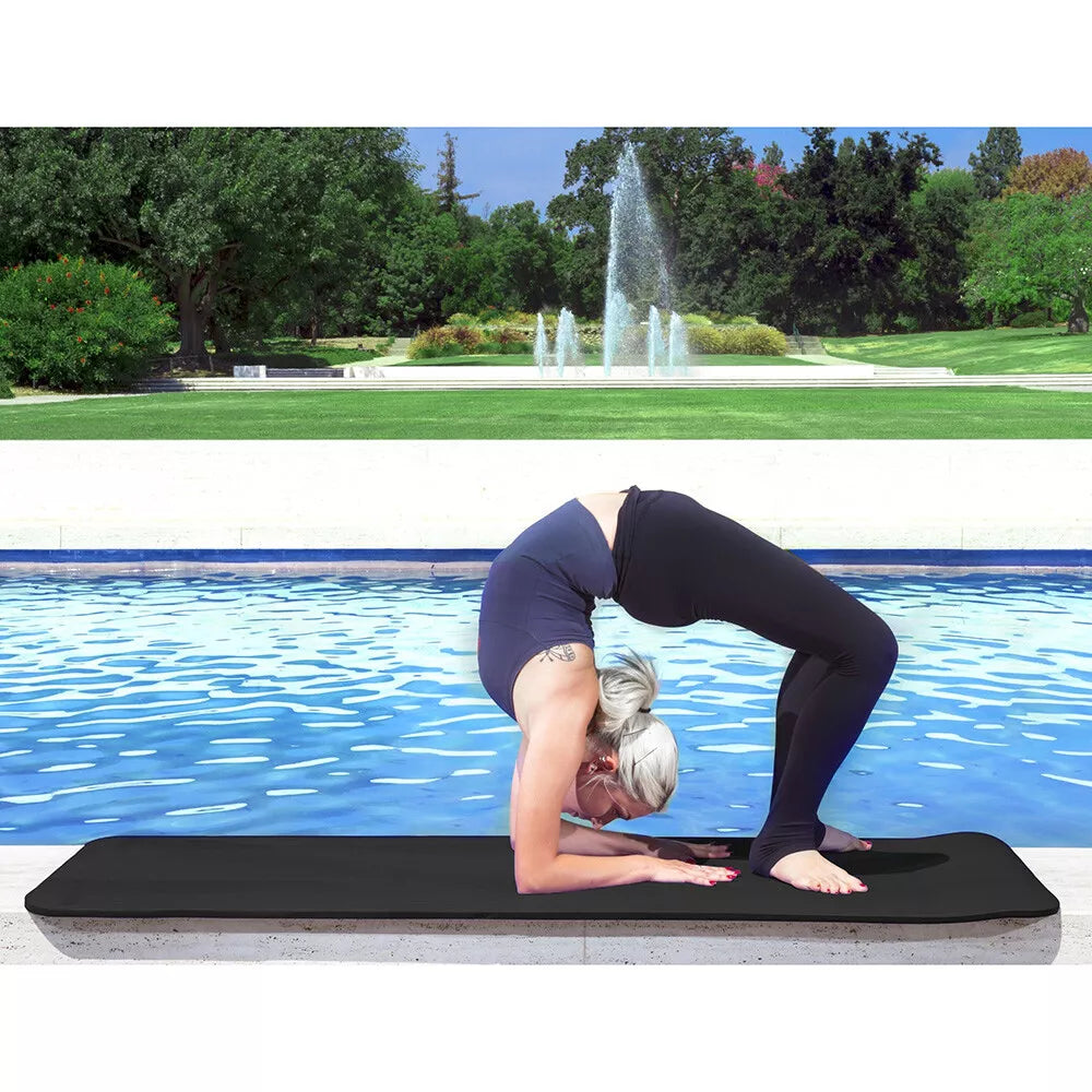 Exercise Yoga Mat 1/2-Inch Thick w/Carry Strap Gym Pilates Meditation Fitness