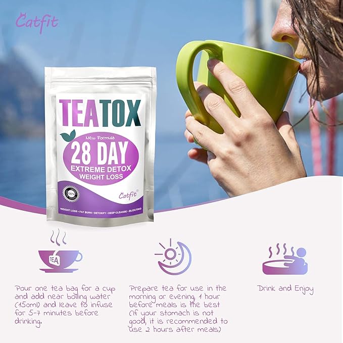 Flat Tummy Detox Tea Flat Tummy Beauty 28 Day Teatox Weight Loss Tea