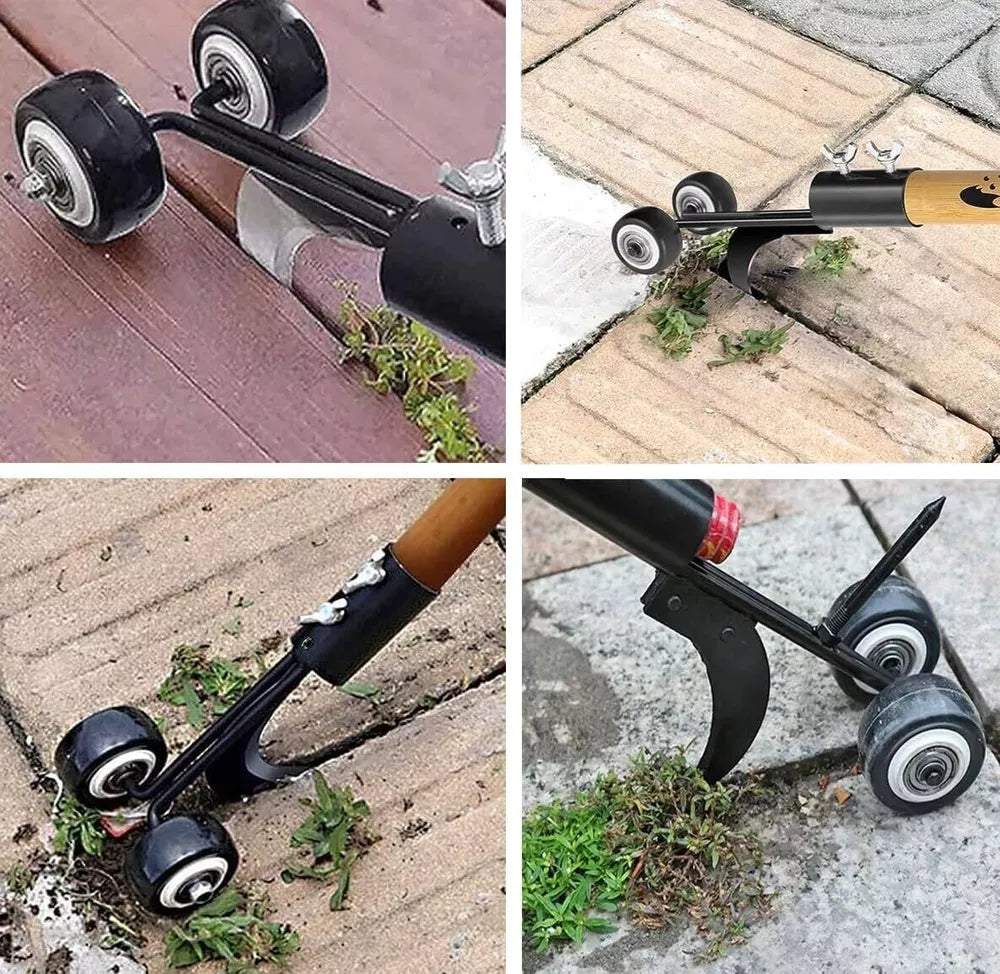 Weeder Tools with Wheels,Stand Up Weeding Tools for Garden,Crazy Weed Marauder