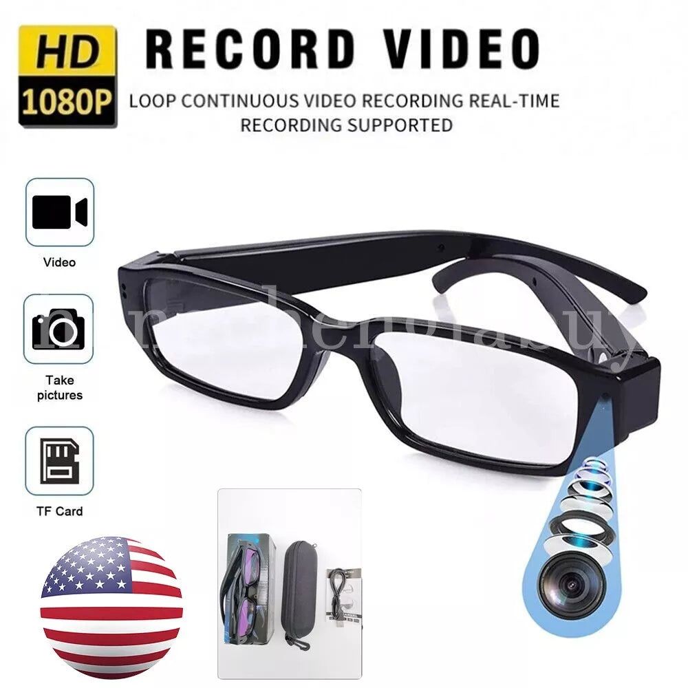 HD 1080P Video Camera Recorder Camera Glasses Mini DVR Sports Running Eyeglass