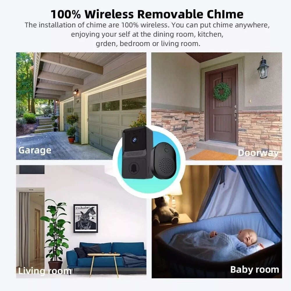 Smart WiFi Wireless Video Doorbell Phone Door Ring Intercom Camera Bell Securit