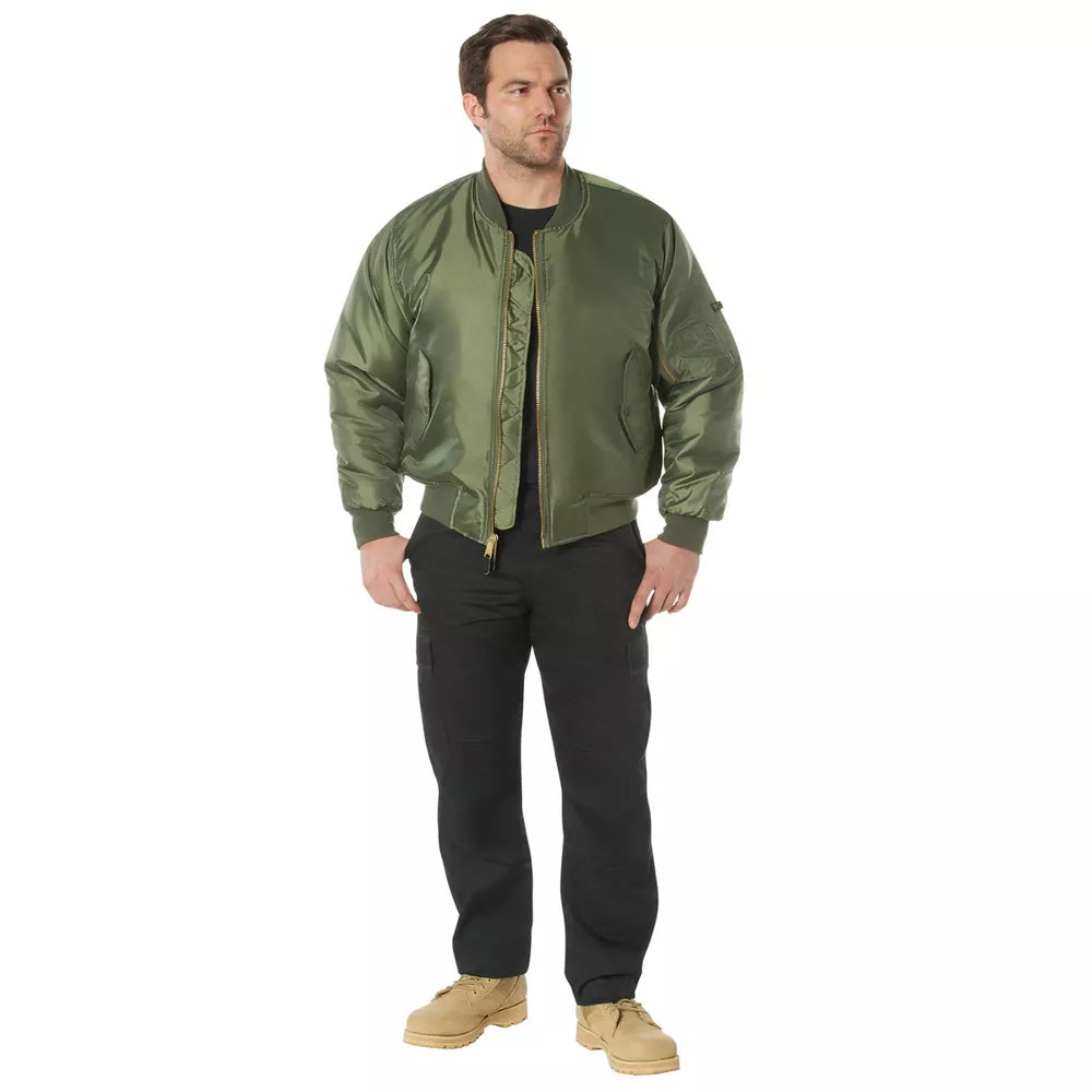 Rothco Men's Concealed Carry MA-1 Sage Green Flight Jacket