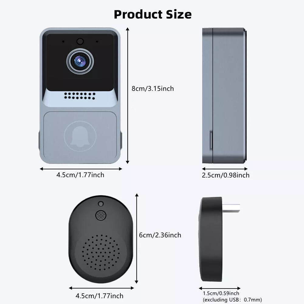 Smart WiFi Wireless Video Doorbell Phone Door Ring Intercom Camera Bell Securit