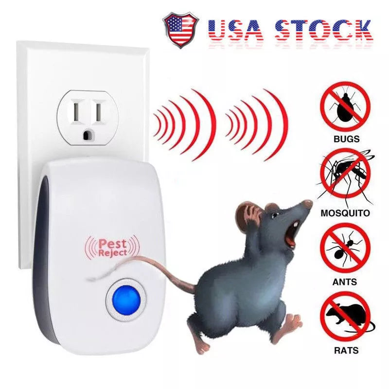 Ultrasonic Pest Repeller Control Electronic Repellent Mice Rat Reject USA STOCK