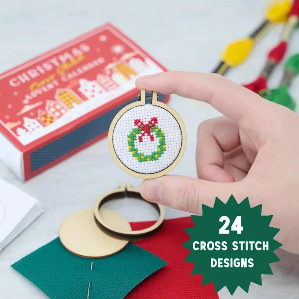 Christmas Cross Stitch Advent Calendar Countdown Advent Calendar Embroidery Kit~