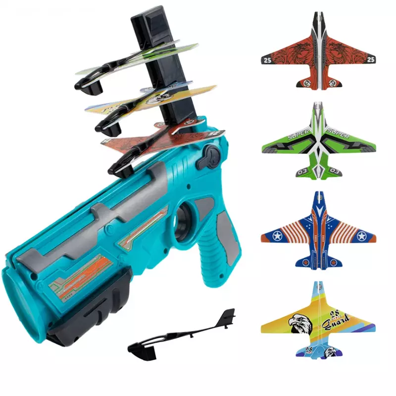 Airplane Launcher Airplane Toys For Kids Toy Plane Catapult Gun Shooting Outdoor