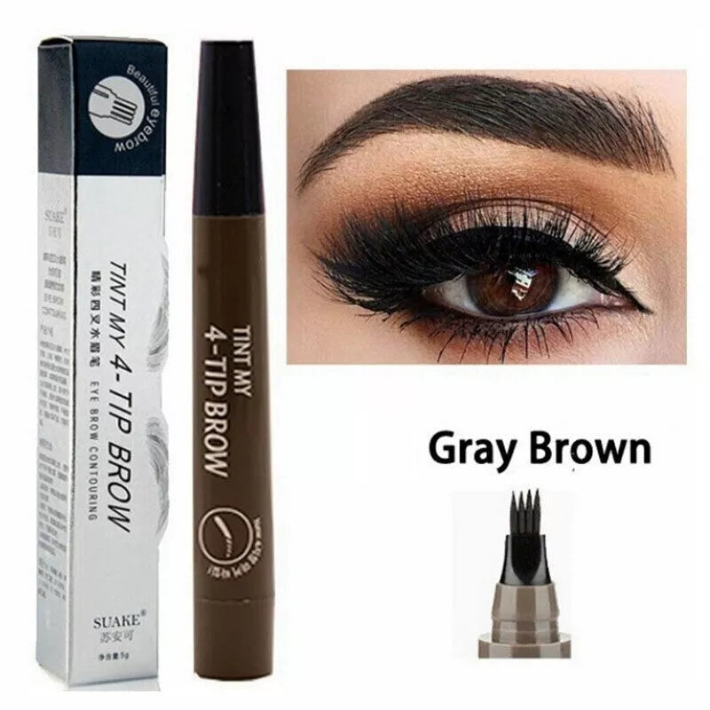 3D Fork Eye Brow Pencil Waterproof Microblading Tattoo Eyebrow Ink Pen Makeup US