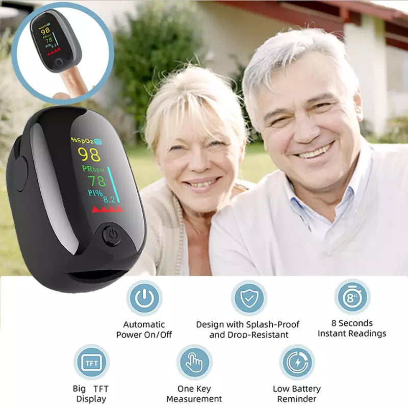 Finger Tip Pulse Oximeter Blood Oxygen meter SpO2 Heart Rate Monitor Saturation