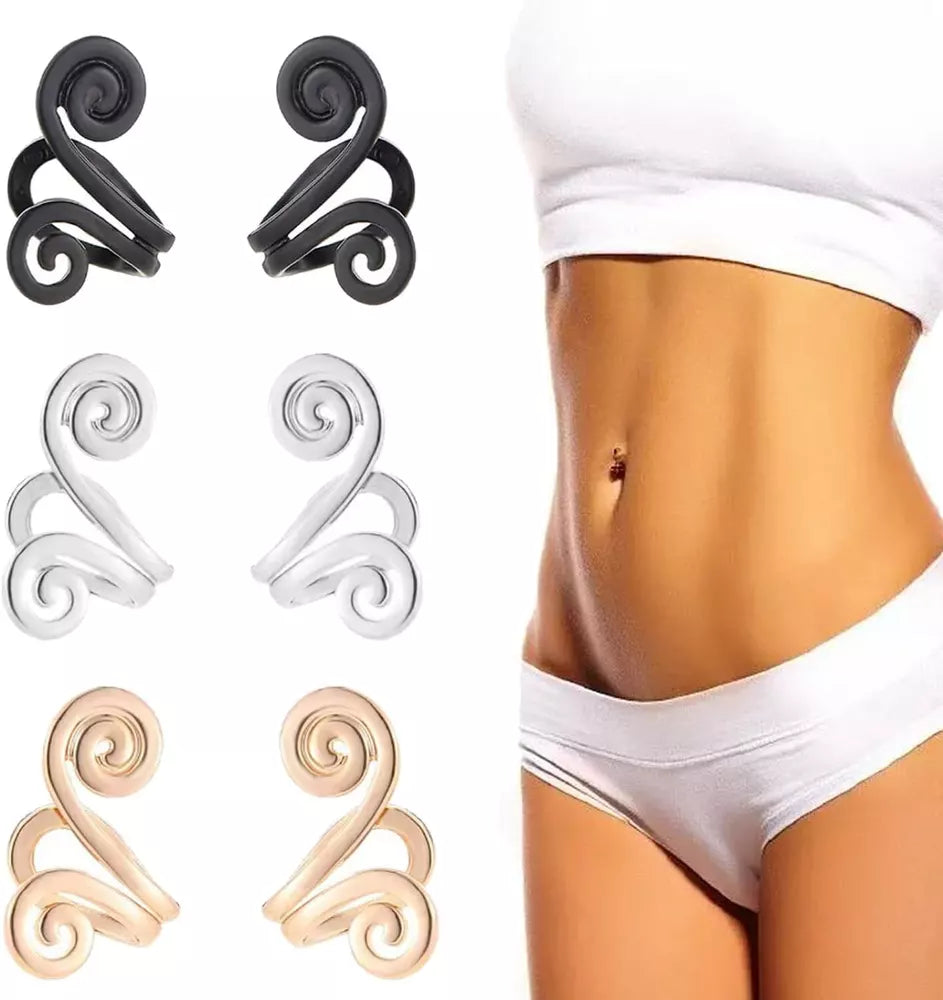 2PCS Zunis Acupressure Slimming Earrings Ear Cuff Clip Non Piercing Weight Loss