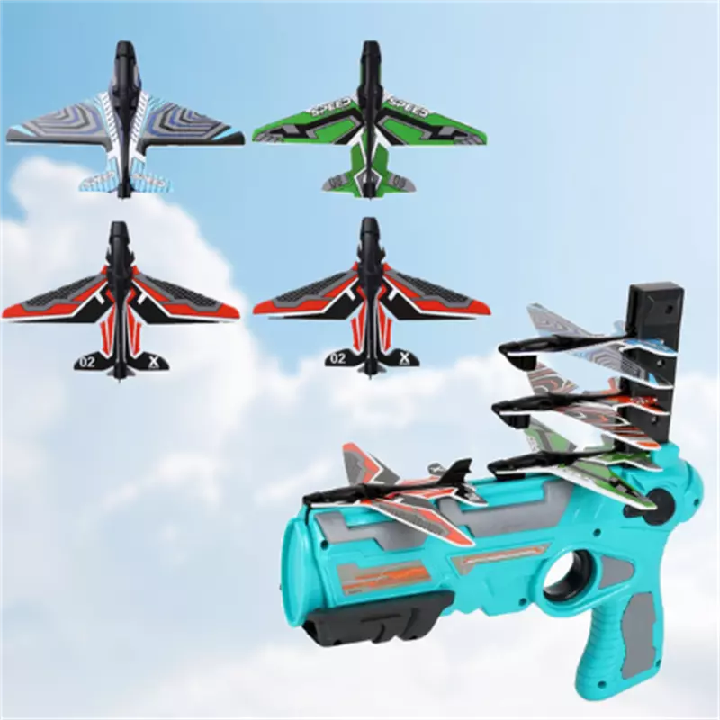 Airplane Launcher Airplane Toys For Kids Toy Plane Catapult Gun Shooting Outdoor