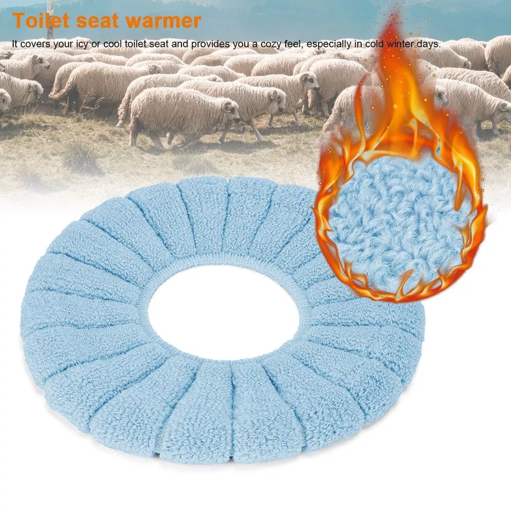 Soft Bathroom Toilet Seat Cover Pad Cushion Closestool Warmer Cover Mat Washable