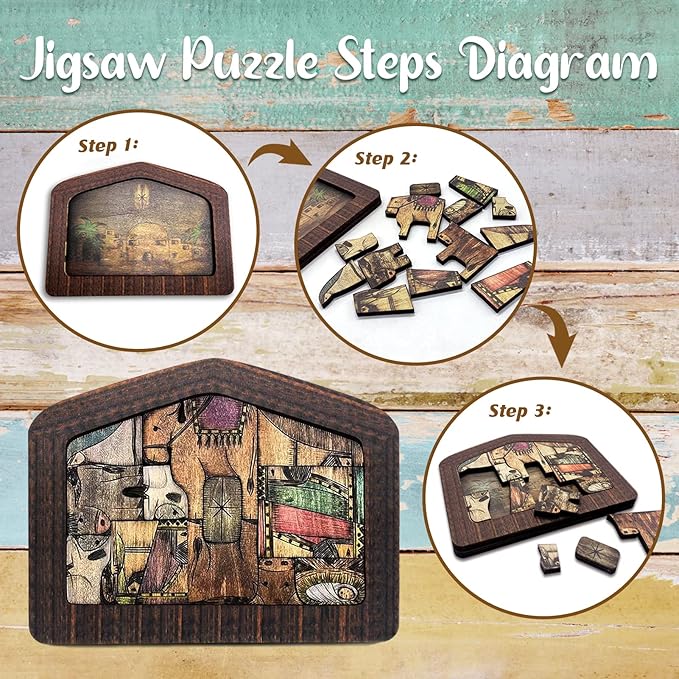 Wooden Jesus Puzzles Nativity Set Nativity Puzzle With Wood Burned Design Jigsaw