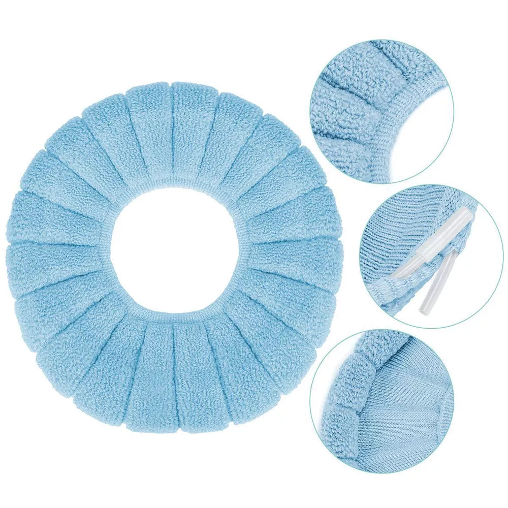 Soft Bathroom Toilet Seat Cover Pad Cushion Closestool Warmer Cover Mat Washable