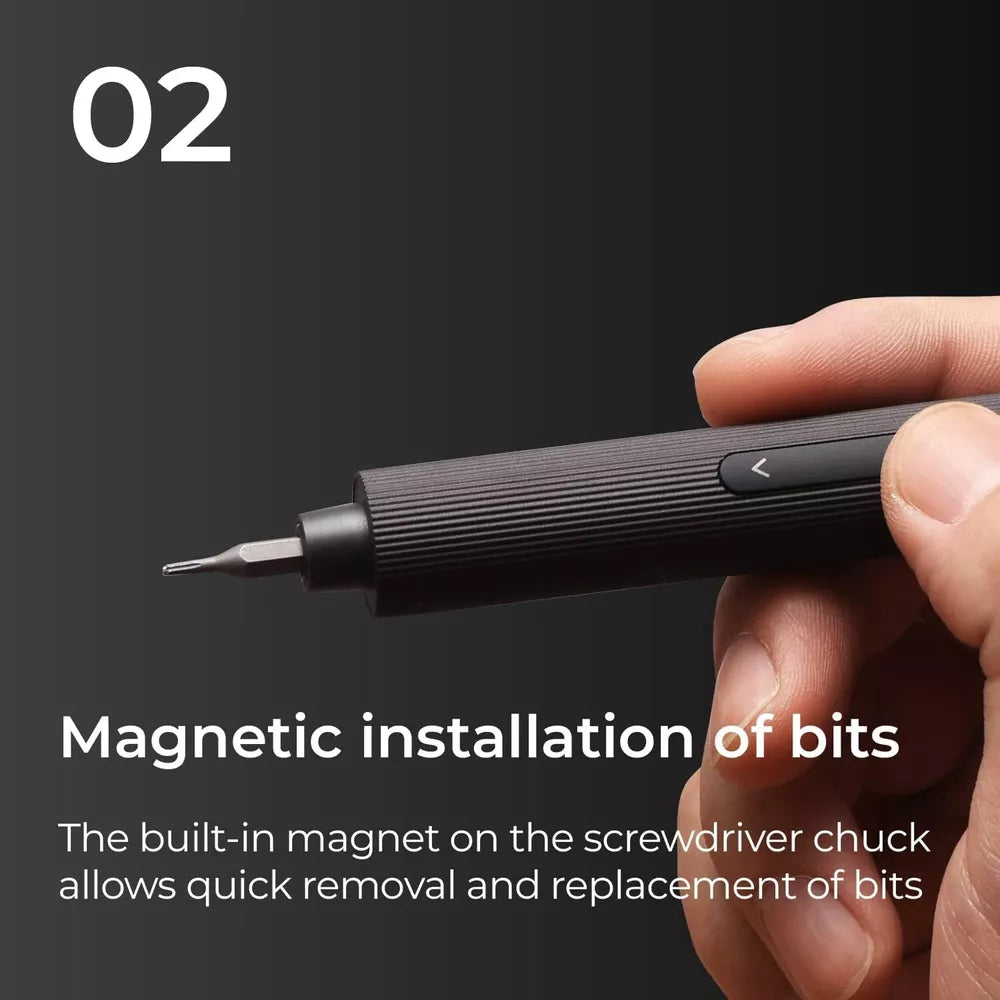 HOTO Precision Electric 25 in 1 Driver Bits Magnetic Steel USB 3.6V Screwdriver