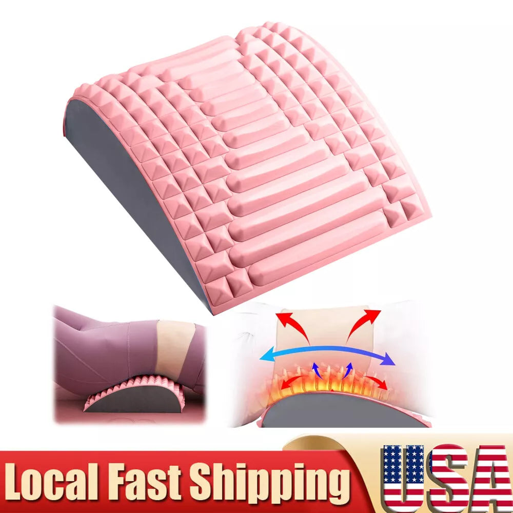 NEW Adjustable Refresh Neck Back Stretcher Cracker for Lower Pains Relief - Pink