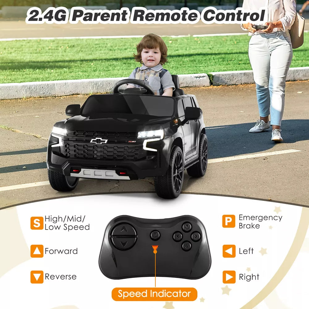 Kids 12V Ride On Car Chevrolet Tahoe Electric Truck SUV Remote w/ Light & Music