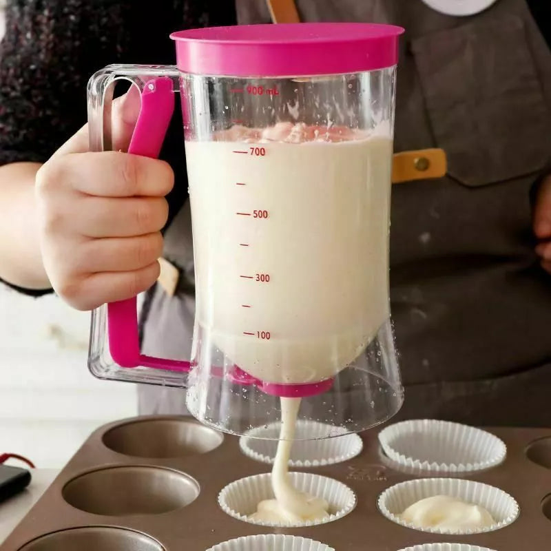 900ml Batter Dispenser DIY Muffin Cupcake Pancake Kitchen Measuring Baking Tools