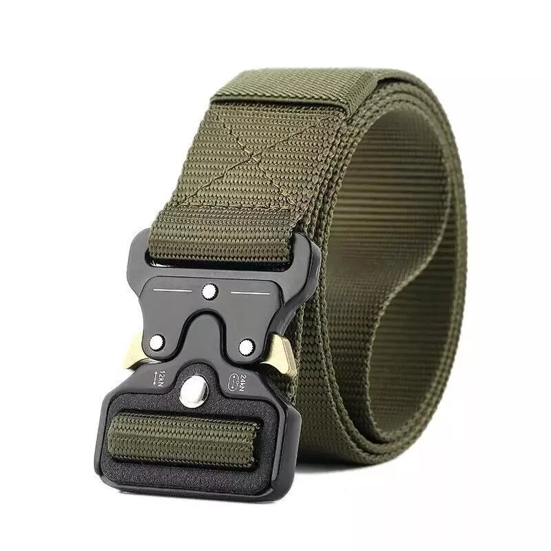 Mens Military Tactical Belt Quick Release Buckle Adjustable Army Webbing Rigger