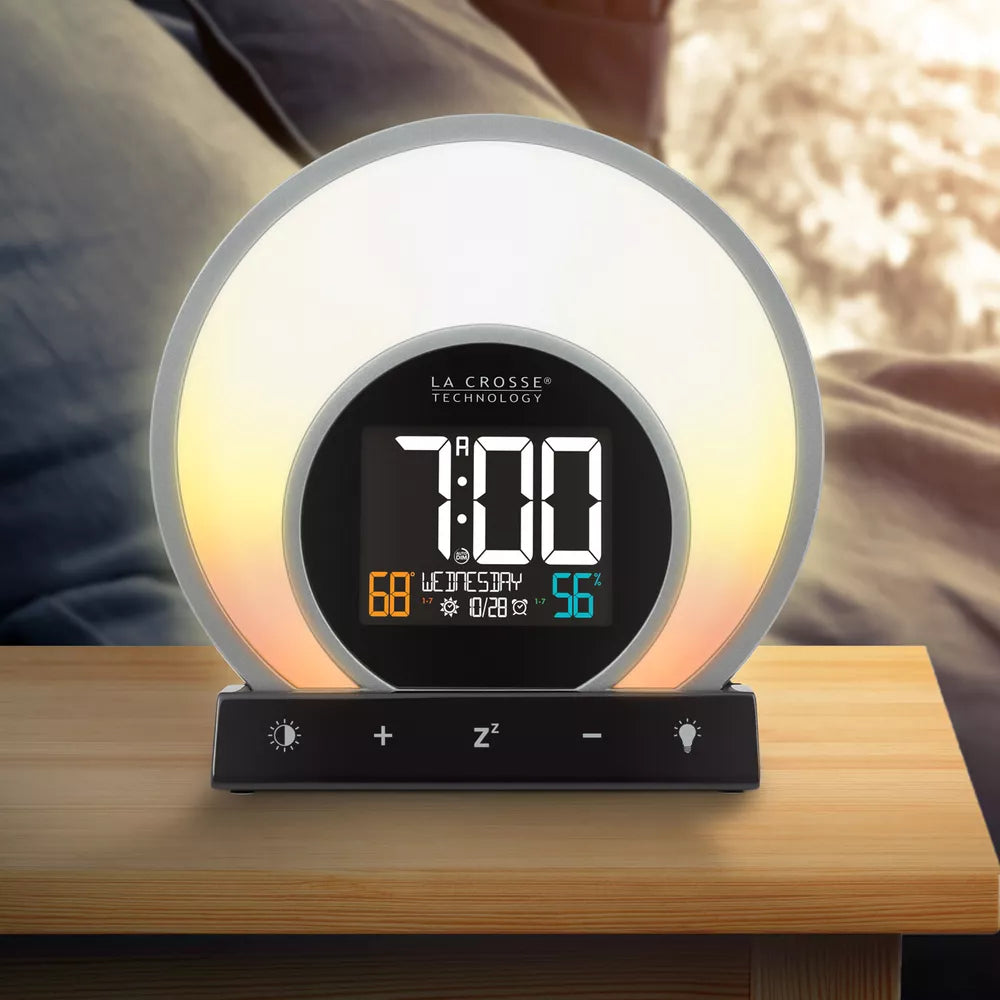 C79141 La Crosse Technology Soluna Mood Light Digital Alarm Clock with USB Port