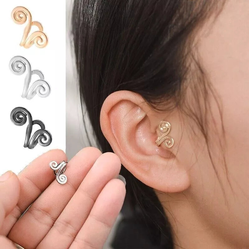 2PCS Zunis Acupressure Slimming Earrings Ear Cuff Clip Non Piercing Weight Loss