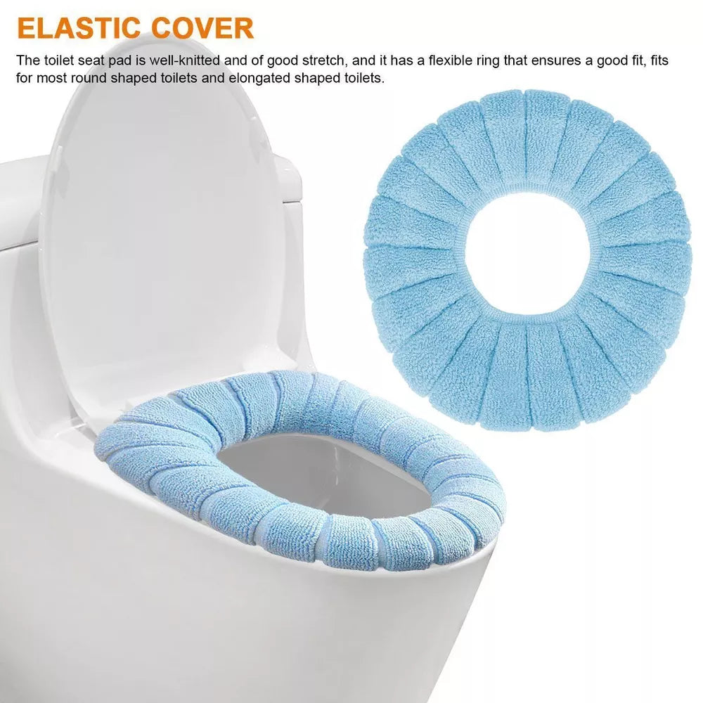 Soft Bathroom Toilet Seat Cover Pad Cushion Closestool Warmer Cover Mat Washable