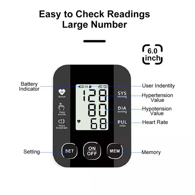 Medidor de Presion Arterial Maquina para Medir la Presión Monitor con Pantalla