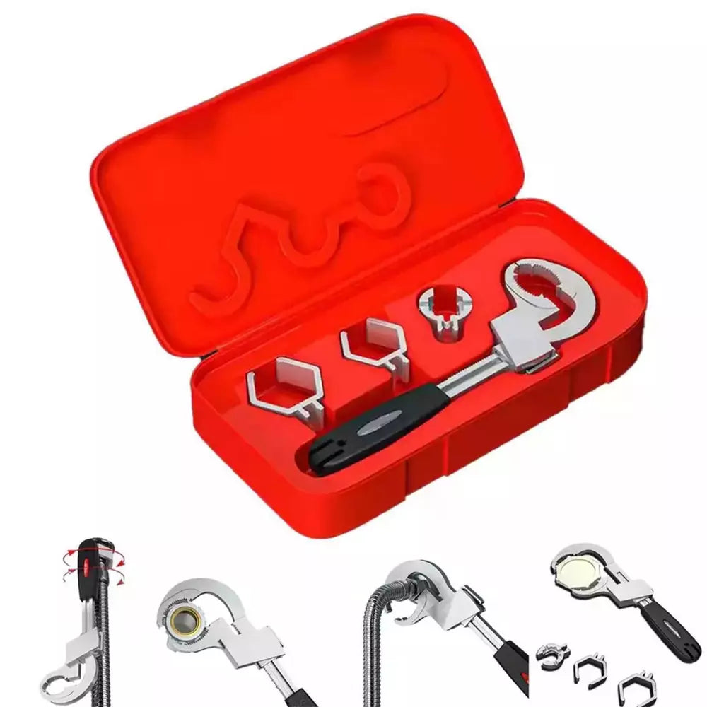 Adjustable Multifunction Double-ended Wrench Large Opening For Water Pipe Repair