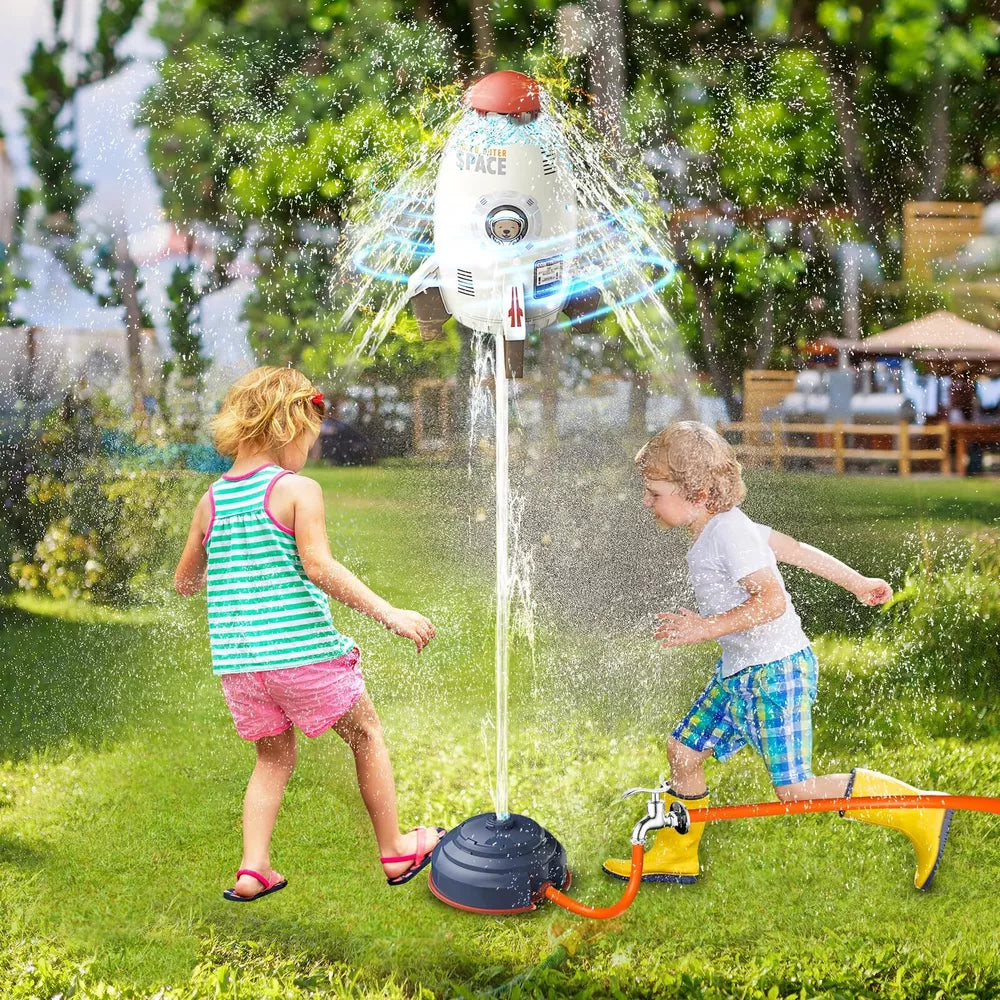 Water Rocket Launcher Sprinkler Outdoor Play Summer Toys Backyard Garden