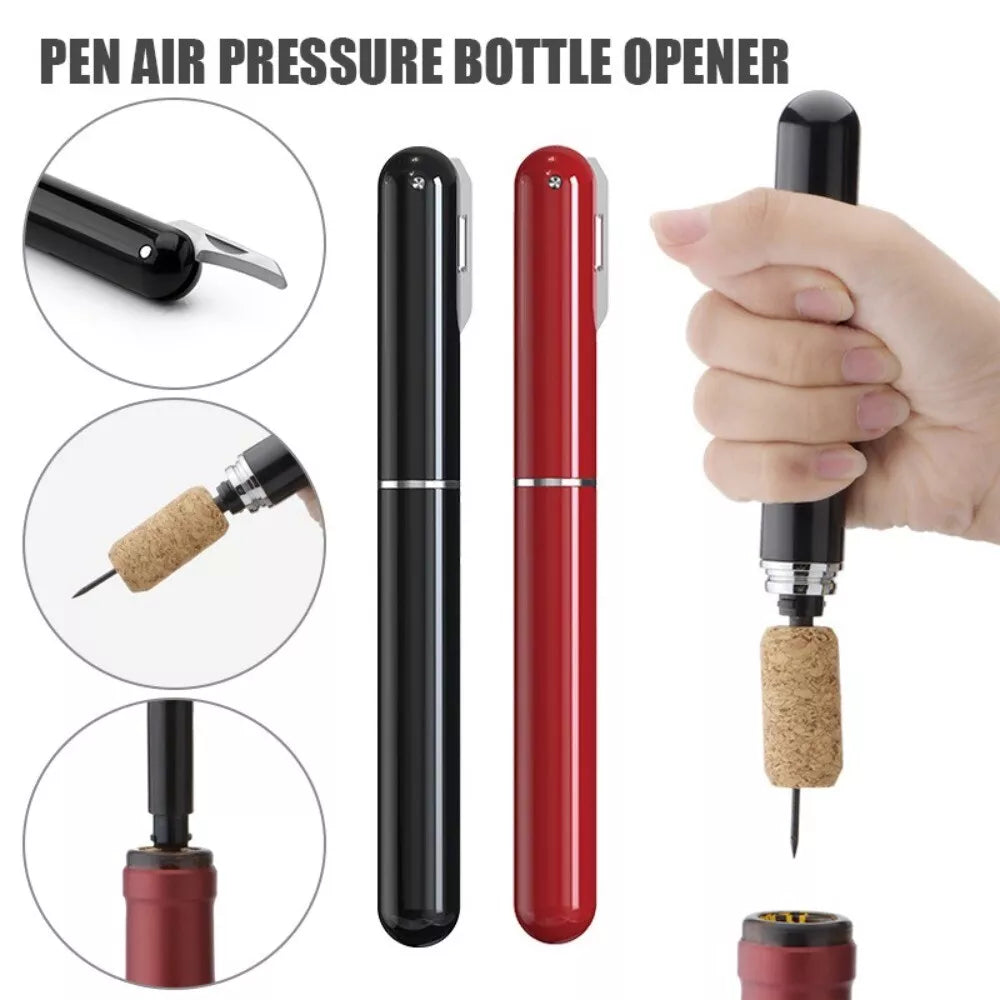 Air Pressure Pump Wine Bottle Opener Portable Pin Stainless Steel Cork Remover