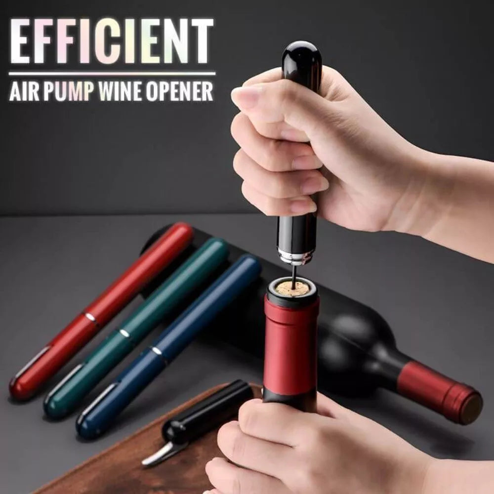 Air Pressure Pump Wine Bottle Opener Portable Pin Stainless Steel Cork Remover