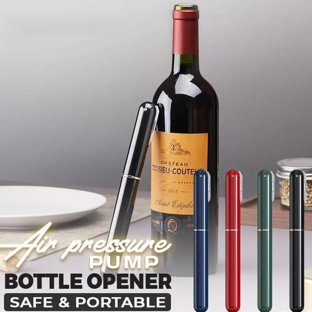 Air Pressure Pump Wine Bottle Opener Portable Pin Stainless Steel Cork Remover