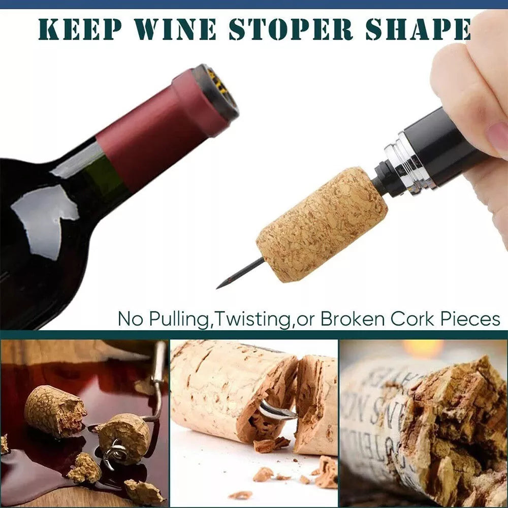 Air Pressure Pump Wine Bottle Opener Portable Pin Stainless Steel Cork Remover