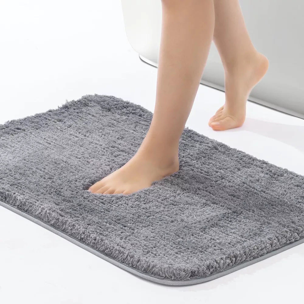 Alfombra de baño lanuda antideslizante de 20x32 pulgadas lavable a máquina